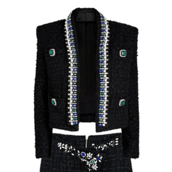 NWT Stylish Womens Irregular Design Two-piece Skirt Sets Blazer Coat Suit Sz L - Picture 2 of 3